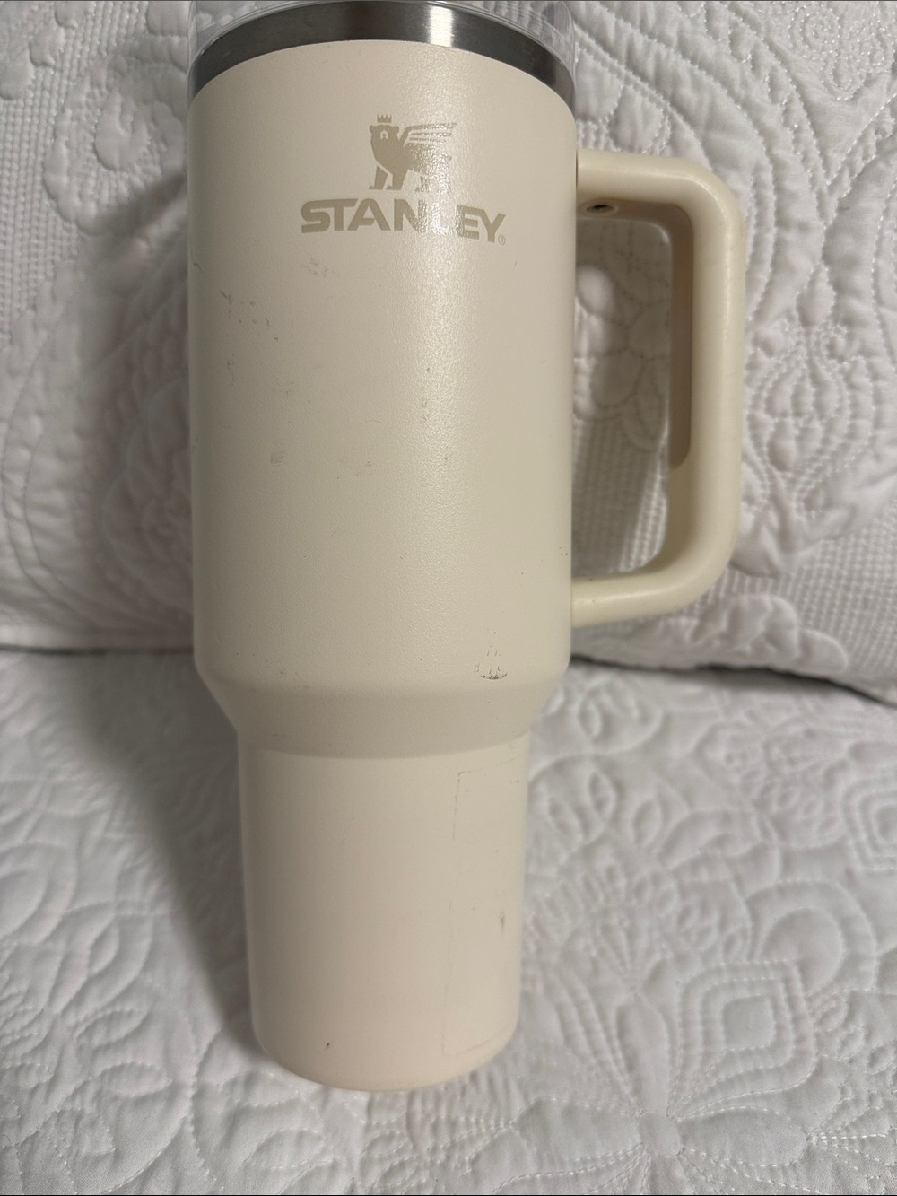 Stanley Cream Travel Mug with Handle